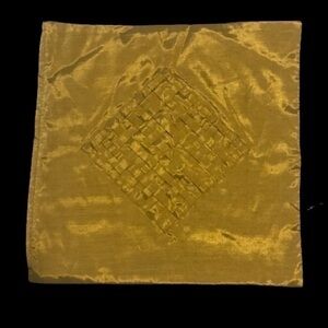 Handcrafted Golden Silk Pillow Cover